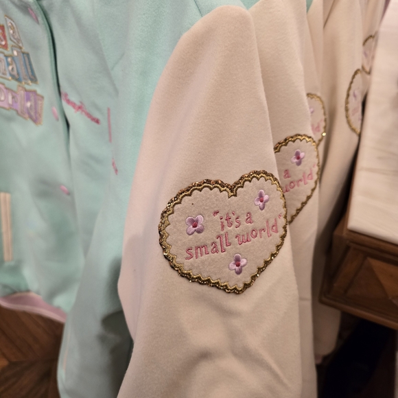New Stoney Clover Lane Small World Varsity Jacket Coat Disney Embroidery Patch - Picture 10 of 10